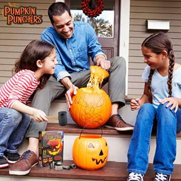 Pumpkin Punchers Pumpkin carving kit for kids | Pumpkin carving tools | Pumpkin carving stencils | Pumpkin carver kit | safe pumpkin tools (24 pieces)