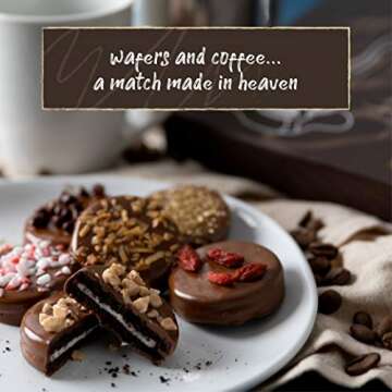 25 Valentines Chocolate Covered Cookies Gift Basket, Gourmet Candy Gift Box for Food Delivery, Cooki...