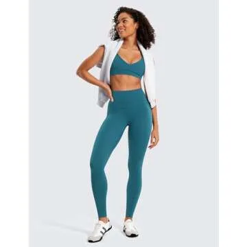 CRZ YOGA Butterluxe High Waisted Lounge Leggings 28'' - Workout Yoga Pants for Women Buttery Soft Borealis Green Small