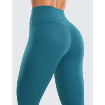CRZ YOGA Butterluxe High Waisted Lounge Leggings 28'' - Workout Yoga Pants for Women Buttery Soft Borealis Green Small