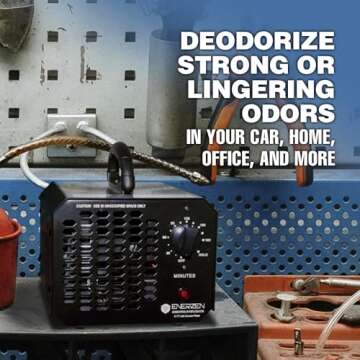 Enerzen Ozone Generator 60,000mg Industrial O3 Air Purifier Deodorizer (60,000mg - Black)