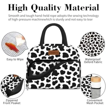 Coobiiya Insulated Lunch Bag for Work & Travel