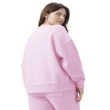 Florence Mills Cozy Oversized Pink Pullover Sweatshirt