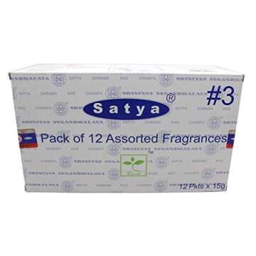 Set of 12 Nag Champa Namaste Positive Vibes Tantra Buddha Blessing Aura Cleansing Chakra Pyramids Reiki Karma Spiritual Healing Traditional Ayurveda by Satya