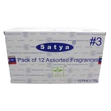 Set of 12 Nag Champa Namaste Positive Vibes Tantra Buddha Blessing Aura Cleansing Chakra Pyramids Reiki Karma Spiritual Healing Traditional Ayurveda by Satya