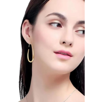 Lightweight Teardrop Hoop Earrings - Elegant Gold Plated Jewelry
