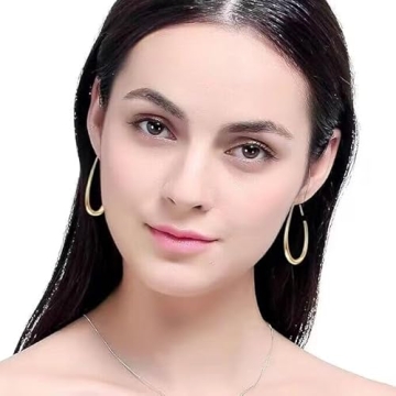 Lightweight Teardrop Hoop Earrings - Elegant Gold Plated Jewelry