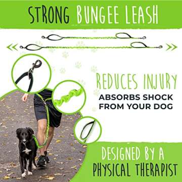 Mighty Paw Hands Free Dog Leash | Bungee Waist Leash for Dog Walking. Pet Running Hands Free Tether ...