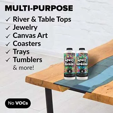 Crystal Clear Epoxy Resin Kit for Art and Crafts