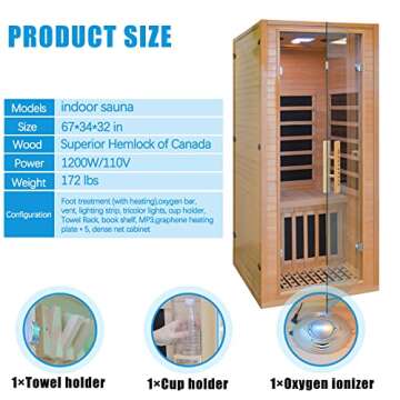 Homsido Low EMF Infrared Home Sauna for Indoor/Outdoor Use
