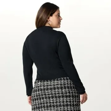 Maura Mock Neck Sweater Plus Size 4X in Black