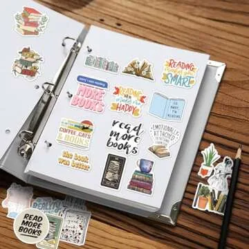 Vibrant 50pcs Book Stickers for Kindle & Laptop Lovers