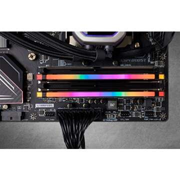 Corsair CMW32GX4M2C3466C16 Vengeance RGB Pro 32GB (2x16GB) DDR4 3466 (PC4-27700) C16 Desktop Memory Black