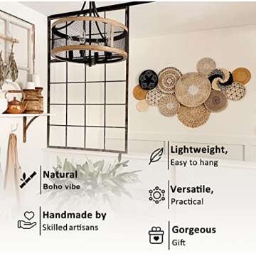 ChicnChill Handmade Wall Baskets for Boho Decor