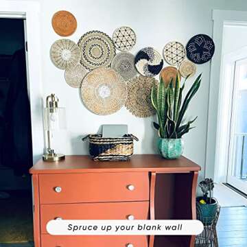ChicnChill Handmade Wall Baskets for Boho Decor
