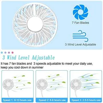 Portable Neck Fan with LED - Ultimate Hands-Free Cooling Solution