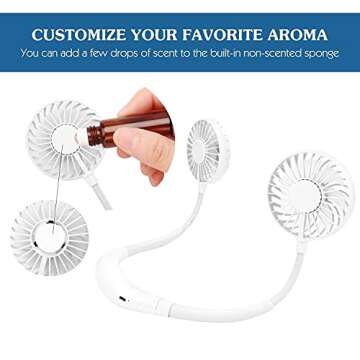 Portable Neck Fan with LED - Ultimate Hands-Free Cooling Solution