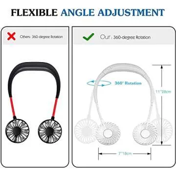 Portable Neck Fan with LED - Ultimate Hands-Free Cooling Solution