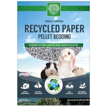 Small Pet Select- Small Animal Pelleted Paper Bedding for Rabbits, Guinea Pigs, and Other Small Animals, 10lb