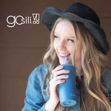 GoSili Eco-Friendly Silicone Straw Tumbler 16oz