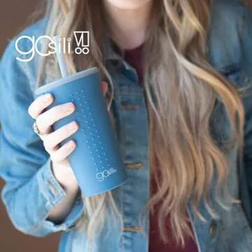 GoSili Eco-Friendly Silicone Straw Tumbler 16oz