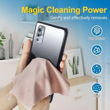 SmoTecQ 12 Pack Assorted Colors Microfiber Cleaning Cloths - Safe and Effective Cleans Lenses, Glasses, Screens, Cameras, Eyeglasses, Cell Phone, LCD TV Screens and More (6X7)