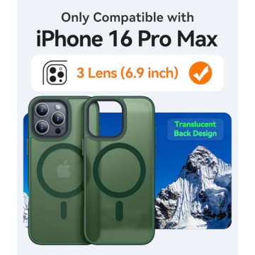 Magnetic iPhone 16 Pro Max Case - Deep Green
