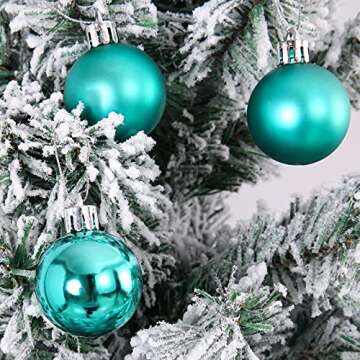 Emopeak 24Pcs Mini Christmas Balls Ornaments for Xmas Christmas Tree - 1.2 Inch Shatterproof Christm...