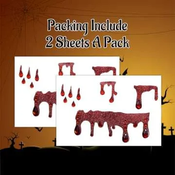 2 Packs Vampire Face Jewels Costume Festival Rhinestone Stickers