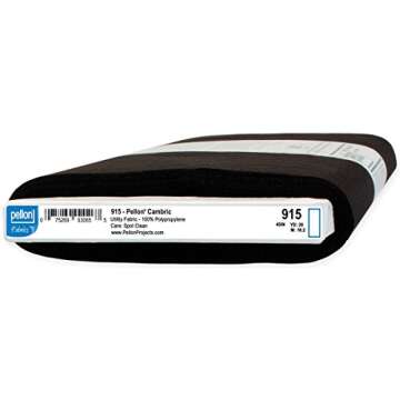 Pellon Cambric Fabric for Upholstery - Black 45" X20yd