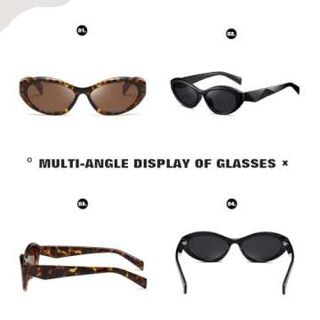 TIANYESY Retro Oval Sunglasses - Trendy UV400 Protection