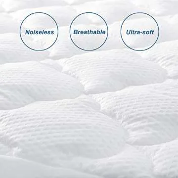 Queen Mattress Pad Thick Quilted Mattress Topper Air Mattress Cover, Super Soft Breathable and Noise...