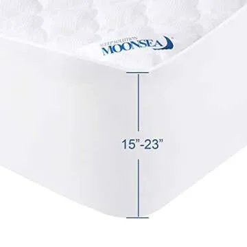 Queen Mattress Pad Soft Quilted Topper Fits 23 Inch Mattress
