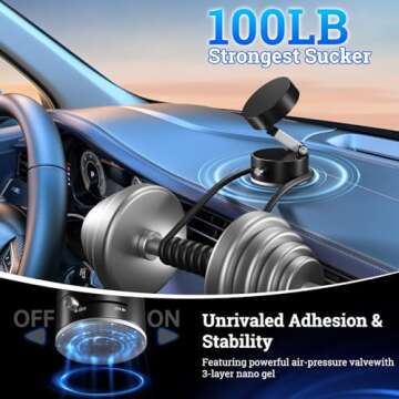 Uceento Vacuum Magnetic Phone Holder for Cars and More