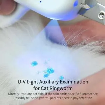 PAKEWAY Pet Nail Clipper with LED & -U-V Light, Cat Claw Trimmer with Ultra Bright LED Light for Nail Bloodline to Avoid Over Cutting, Sharp Angled Blade Grooming Tool for Dog Cat Rabbit Small Animals