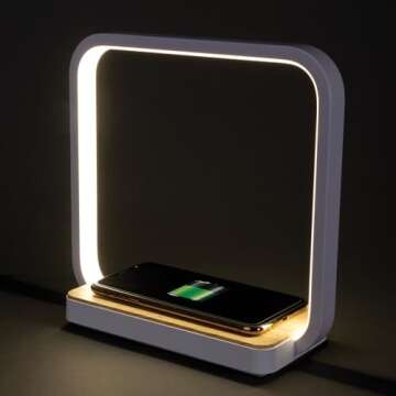 OttLite Wireless Charging Station and Night Light, White