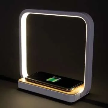 OttLite Wireless Charging Station and Night Light, White