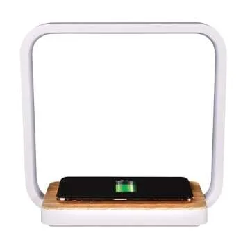 OttLite Wireless Charging Station and Night Light, White