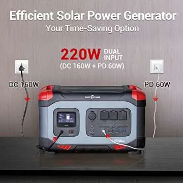 ROCKPALS Portable Power Station 1254.4Wh, 1300W LiFePO4 Battery Backup Power, Solar Generator with 3x110V/1300W AC Outlets(Peak 2000W), Emergency Power Equipment for Outdoor RV/Van Camping, Home Use