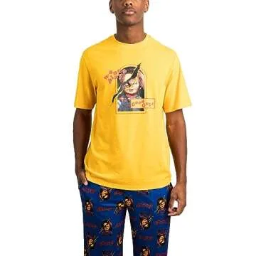Bioworld Men's Chucky Character Pajama Set - 2-Pack