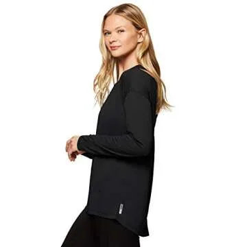 RBX Active Yoga Open Back Long Sleeve Top for Women