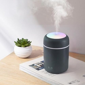 Portable Mini Humidifier, Colorful, Cool Mist, USB Powered. Perfect for Bedroom, Office & Car (300ml...