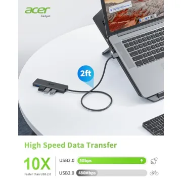 Acer USB Hub 4 Ports USB 3.0 with Type C Power Port