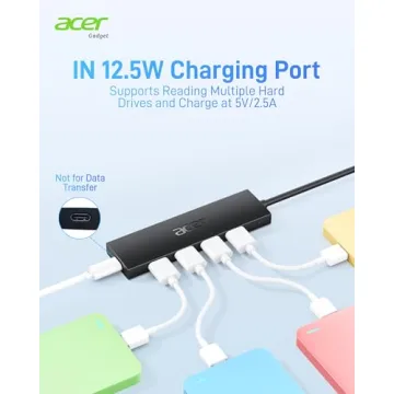 Acer USB Hub 4 Ports USB 3.0 with Type C Power Port