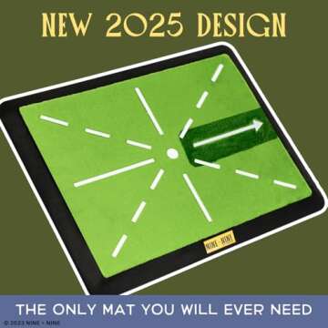 Golf Hitting Mat, Golf Practice Swing Mat, Golf Practice Mat for Swing Path Detection, Golf Accessor...