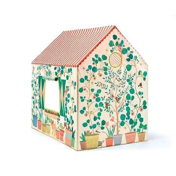 DJECO Play Tent Play House - Easy Assemble Kids Playhouse for Creativity, Imagination & Storytelling - Toddler Toys Play Tent, Bed Tent Furniture, Safe for Indoor Play Room & Outdoor Role Playing