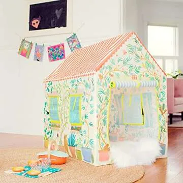 DJECO Play Tent Play House - Easy Assemble Kids Playhouse for Creativity, Imagination & Storytelling - Toddler Toys Play Tent, Bed Tent Furniture, Safe for Indoor Play Room & Outdoor Role Playing
