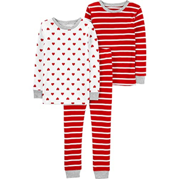 3-Piece Snug-fit Cotton Holiday Pajama Set for Kids