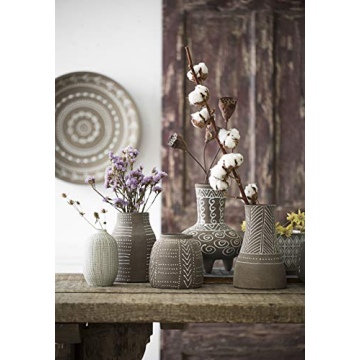 Chic Set of 3 Creative Co-Op Stoneware Vases