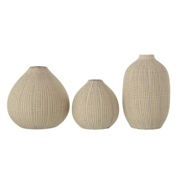Chic Set of 3 Creative Co-Op Stoneware Vases